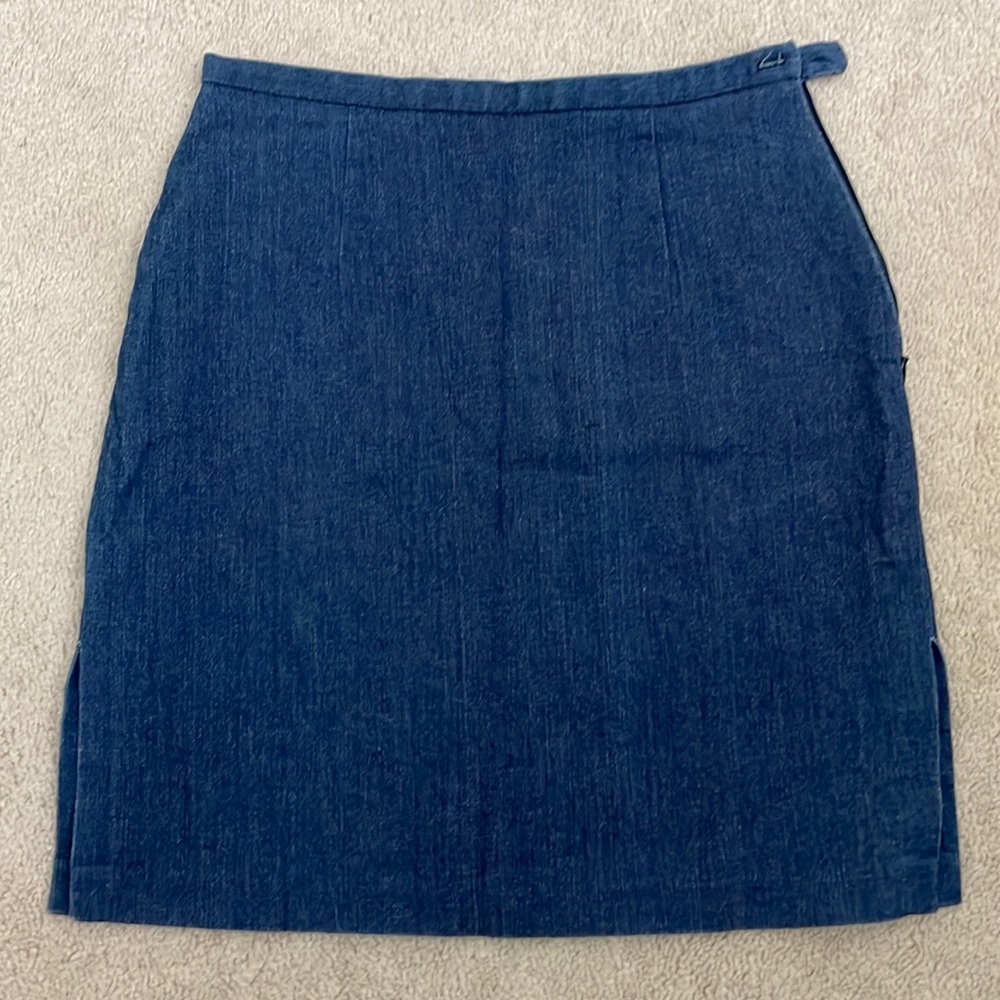 ESPRIT jean mini skirt with side slits